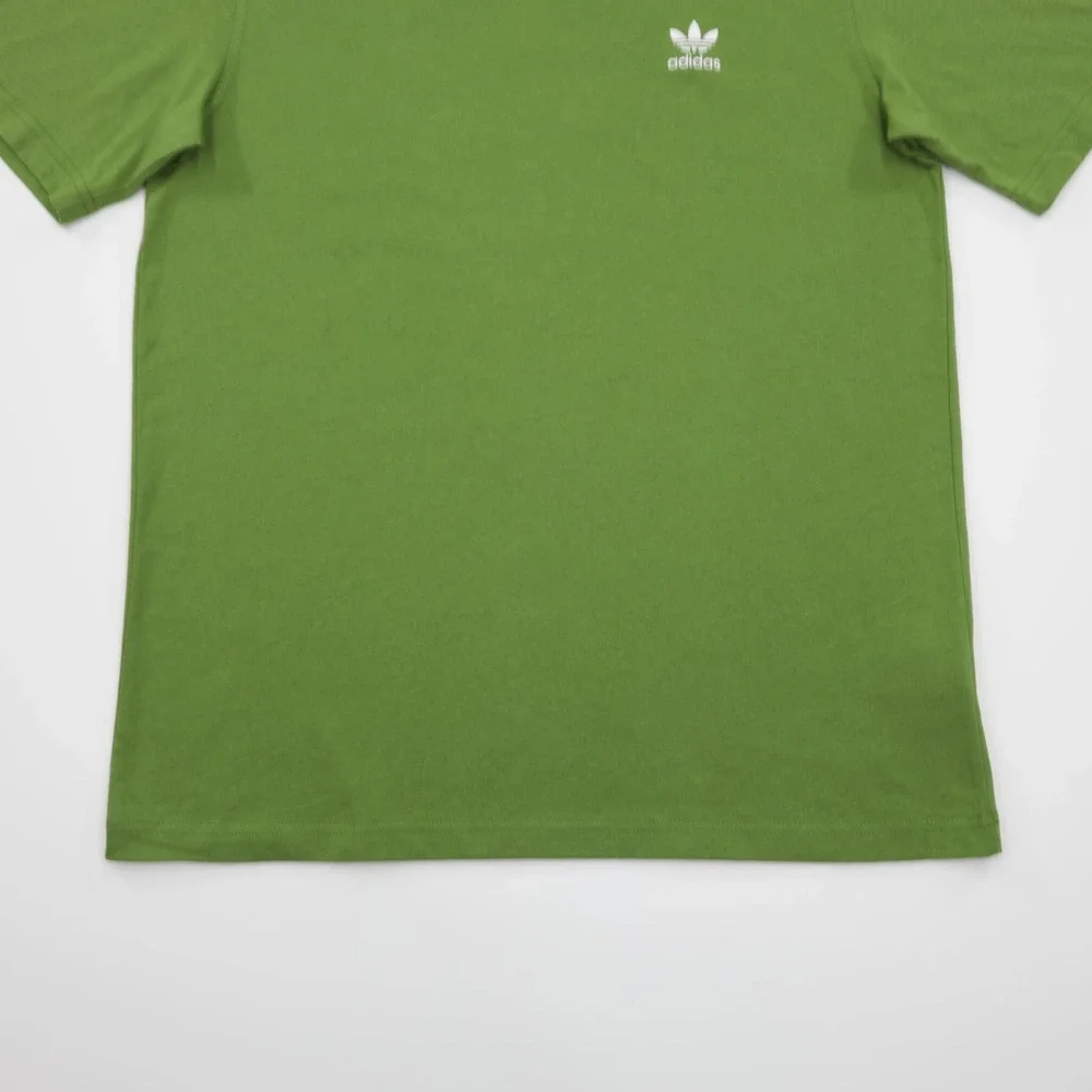 Adidas Originals Men's Crew Neck Short‎ Sleeve Trefoil Logo Tee Green Size M - Picture 3 of 11